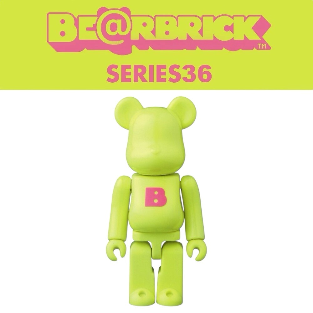 PRE-OWNED 100% BEARBRICK SERIES 36 BASIC GREEN “B”
